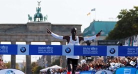 Eliud Kipchoge bateu o recorde do mundo da maratona